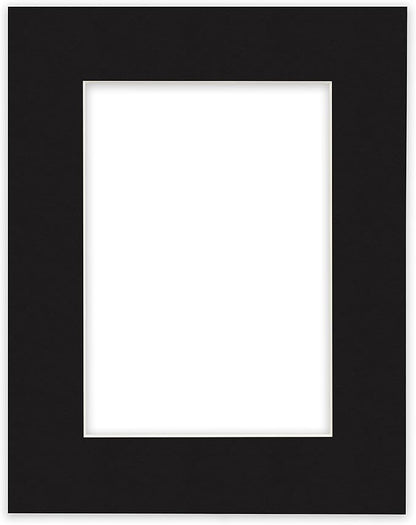 Craig Frames B221 Pre-Cut Mat Board for 6x9 Print, 11x14, Smooth Black