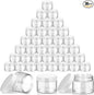 SATINIOR 36 Pieces 2 oz Plastic Jars with Lids Wide Mouth Airtight Reusable Container Acrylic Cosmetic Small Jars for Lotions Ointments Travel Toiletries Creams Make up Storage(White)
