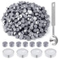 500 Pcs Silver Wax Seal Beads Octagon Sealing Wax Beads with 4 Pcs Tea Candles and 1 Pcs Wax Melting Spoon for Crafts Letter Wine Greeting Cards Sealing