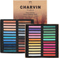 Charvin Artist Colored Chalk Pastels (Set of 48) - Water Soluble, Assorted Pastel Color Sticks for Wet, & Dry Painting