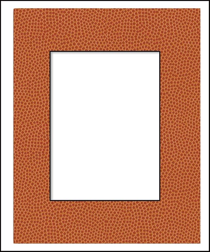 Pack of Ten Acid Free 11x14 Mats Bevel Cut for 8.5x11 Photos - Basketball Texture Precut Matboards With Backing Boards and Self Seal Photo Mat Bags For Pictures, Photos, Framing - 4-ply Thickness