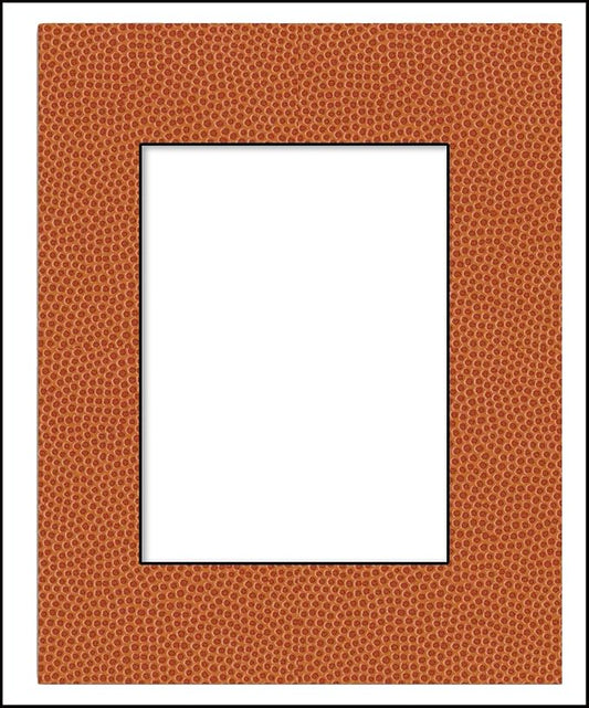 11x14 Mat Bevel Cut for 8.5x11 Photos - Acid Free Basketball Texture Precut Matboard With Backing Board and Crystal Clear, Self Seal Photo Mat Bag - For Pictures, Photos, Framing - 4-ply Thickness