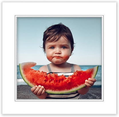 12x12 Mat for 8x8 Photo - Precut White on White Double Mat Picture Matboard for Frames Measuring 12 x 12 Inches - Bevel Cut Matte to Display Art Measuring 8 x 8 Inches - Acid Free ONE MAT