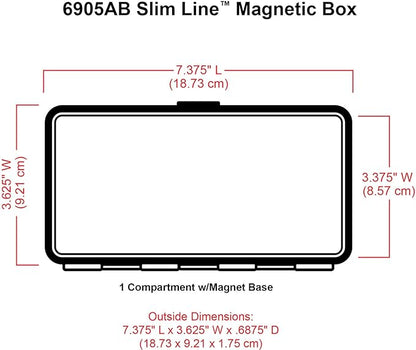 ArtBin 6905AB Sew-Lutions Slim Line Magnetic Box, [1] Small Art & Craft Organizer, Polypropylene Plastic with Magnetic Bottom, Translucent Raspberry