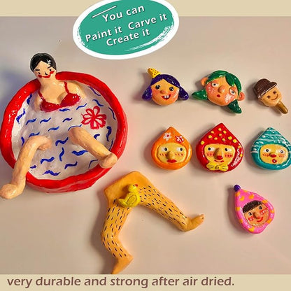ReArt Air Dry Modeling Clay 3.3LBS, for Sculpting, Wheel Throwing, Hand Building, All-Purpose Modeling Clay (Terracotta)
