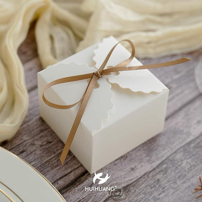 HUIHUANG Solid Color Satin Ribbon 1/8 inch x 100 Yards Roll Ribbon for Crafts (Light Brown)