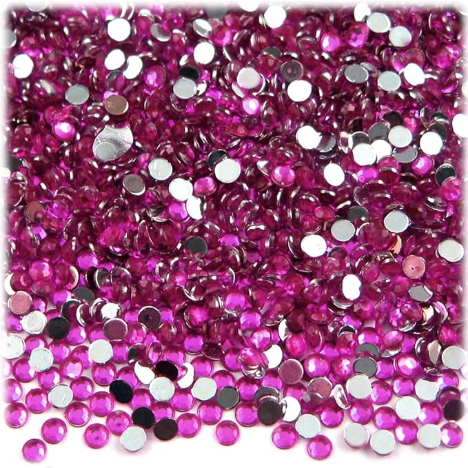 The Crafts Outlet 1,440pc Rhinestones Round 3mm (10ss) Flatback Light Blue LBL