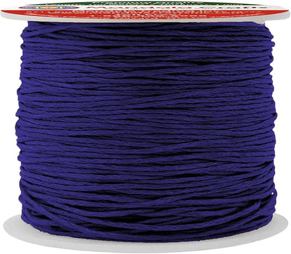 Mandala Crafts 1mm 109 Yards Dark Indigo Cotton Waxed Cord for Jewelry Making Bracelet Cord Waxed String - Beading String Thread Jewelry Cords for Necklaces String