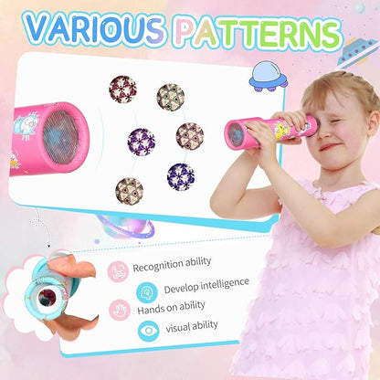 Chivao 30 Pcs Classic Kaleidoscopes Kids Vintage Toys, Return Gifts for Kids Birthday Mini Kaleidoscope Kit for School Classroom Prizes, Stock Stuffers Bag Fillers, Random Colors(Cute Style)