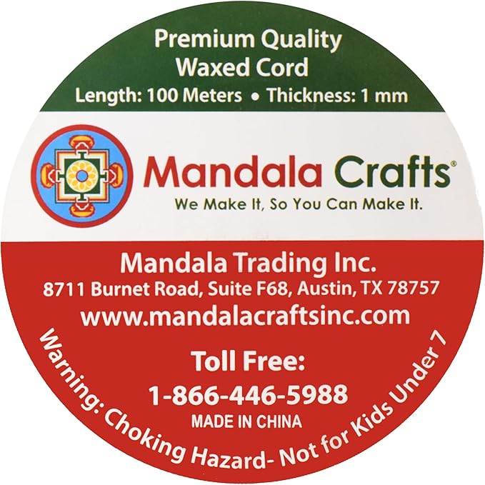 Mandala Crafts 1mm 109 Yards Silver Cotton Waxed Cord for Jewelry Making Bracelet Cord Waxed String - Beading String Thread Jewelry Cords for Necklaces String