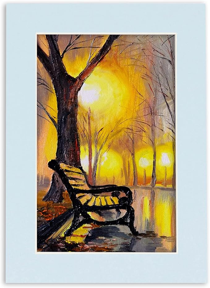 6x8 Mat for 8x10 Frame - Precut Mat Board Acid-Free Show Kit with Backing Board, and Clear Bags Baby Blue 6x8 Photo Matte Made to Fit a 8x10 Picture Frame Matboard for Framing, Pack of 100 Mats