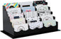 Business Acrylic Card Holder Display for Desk, 15 Slots 5 Tiers Multiple-Black Acrylic Business Card Stand Set, Holds Approximately 750 Cards