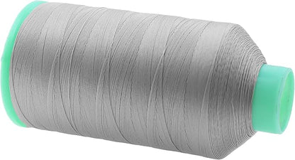 Mandala Crafts Bonded Nylon Thread Gray Heavy Duty Sewing Threads - 2843 YDs Size 46 210D T45 Tex 45 Thread for Leather Jeans Weaving Outdoor Marine Upholstery Threads