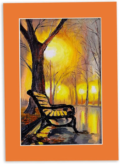 6x8 Mat for 8x10 Frame - Precut Mat Board Acid-Free Orange 6x8 Photo Matte Made to Fit a 8x10 Picture Frame, Premium Matboard for Family Photos, Show Kits, Art, Picture Framing, Pack of 25 Mats