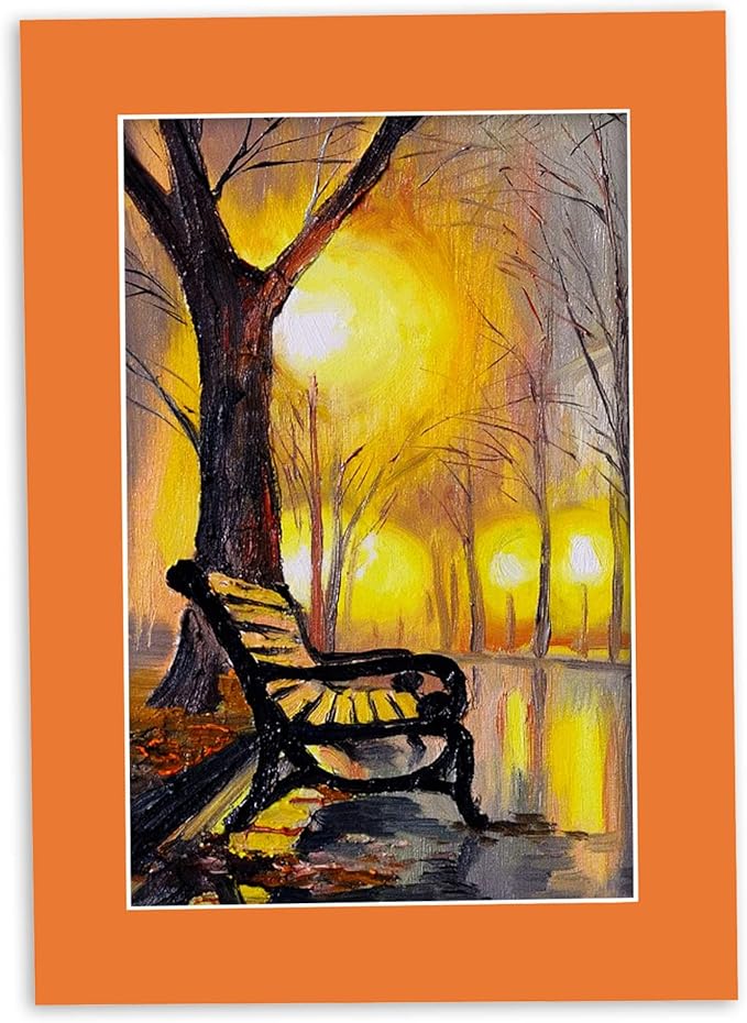 11x14 Mat for 8.5x11 Photo - Precut Orange Picture Matboard for Frames Measuring 11 x 14 Inches - Bevel Cut Matte to Display Art Measuring 8.5 x 11 Inches - Acid Free Pack of 100 MATS
