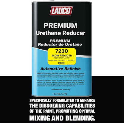Slow Urethane Grade Reducer (7230), 1 Gallon, 75°F - 95°F﻿﻿ ﻿- For Automotive Paint and Industrial Paint Use - High Performance Automotive Grade﻿