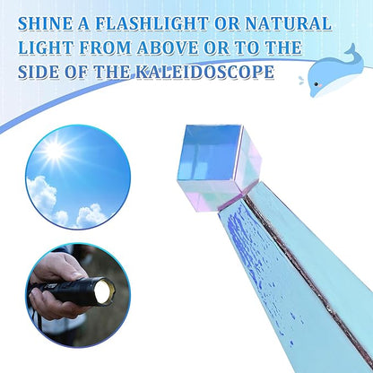 DIY Kaleidoscope Sun Catcher Kaleidoscope kit Mini Cube Prism Kaleidoscope for Adults Parent-Child Handmade Activity Couple Girlfriend Holiday Surprise Birthday DIY Gift