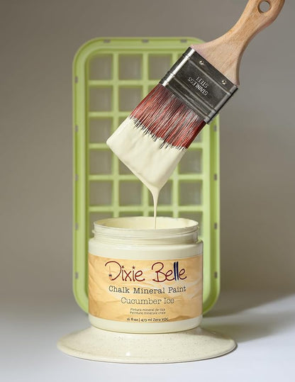 Dixie Belle Paint Company Chalk Finish Furniture Paint - Cucumber Ice (1 Gallon - 128oz) - Matte Subtle Green Chic Chalk Mineral DIY Furniture Paint