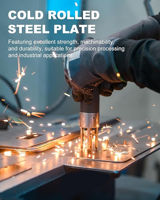 2 Pcs 16 Gauge Steel Sheets Metal Cold Rolled Steel Plate, 12" x 8" Weldable Metal Sheet for DIY Craft Projects, Industrial, Professional