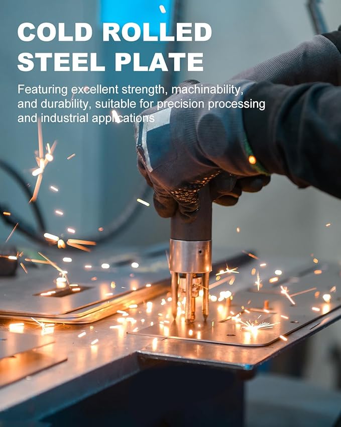 8 Pcs 20 Gauge Steel Sheet Metal 12" x 6" Cold Rolled Steel Plate Sheet Metal Weldable for DIY Craft Projects, Industrial, Professional