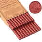 Metallic Red Sealing Wax Sticks, WASOHLING 20Pcs Glue Gun Wax Seal Sticks for Wax Seal Stamp, Wine Red Wax Seals for Christmas Wedding Invitation Envelope Letter Seals, Craft Adhesive (Mini Size)