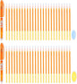 PATIKIL 2Pcs Erasable Gel Pens with 50 Refills & 2 Erasers, 0.5mm Heat Erasable Pens for Fabric Orange Ink Fabric Marking Pen for Sewing Quilting Planner Writing