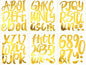 Outus 576 Pieces 8 Sheets Letters Stickers Self Adhesive Vinyl Letter Alphabet Number Stickers Mailbox Numbers Sticker, Decals for Classroom Decor, Sign, Door