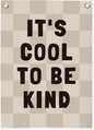 Kids Room Decor Linen Canvas Banner, It's Cool to Be Kind,Baby Nursery Decor Wall Hanging Flag for Bedroom Playroom Classroom Kids Rroom 18x25 Inch