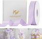 HUIHUANG Light Purple Ribbon Lavender Satin Ribbon 50 Yards Double Face Silk Satin Ribbons for Easter Day Gift Basket Gift Wrapping Wreath Bows Making Wedding Floral Bouquet Invitation Decor