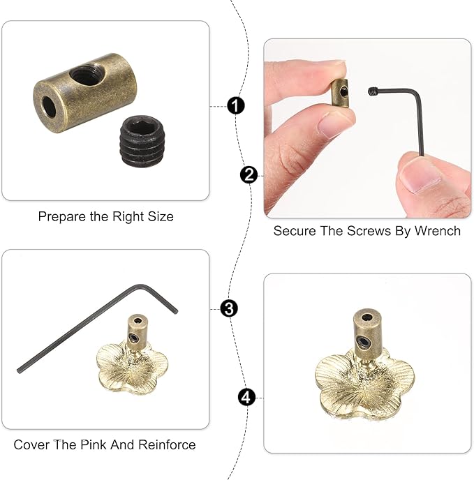 MECCANIXITY 70 Pcs Metal Locking Pin Backs, Locking Pin Keepers Clasp 9mm(H) with 4 Wrench Replacement in Storage Case for Badge, Brooch, Silver Tone