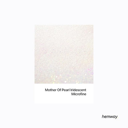 Hemway Polyurethane & Epoxy Resin Glitter 100g / 3.5oz Metallic Crystal Flake Additive for Flooring Jewelry Tumblers Glass Pigment - Microfine (1/256" 0.004" 0.1mm) - Mother of Pearl Iridescent
