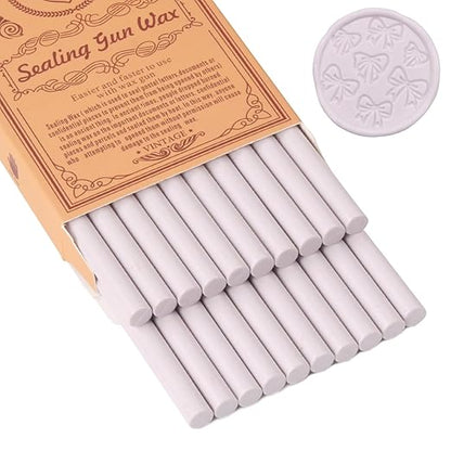 Light Purple Sealing Wax Sticks, WASOHLING 20Pcs Glue Gun Wax Seal Sticks for Wax Seal Stamp, Purple Wax Seals for Christmas Wedding Invitation Envelope Letter Seals, Craft Adhesive (Mini Size)