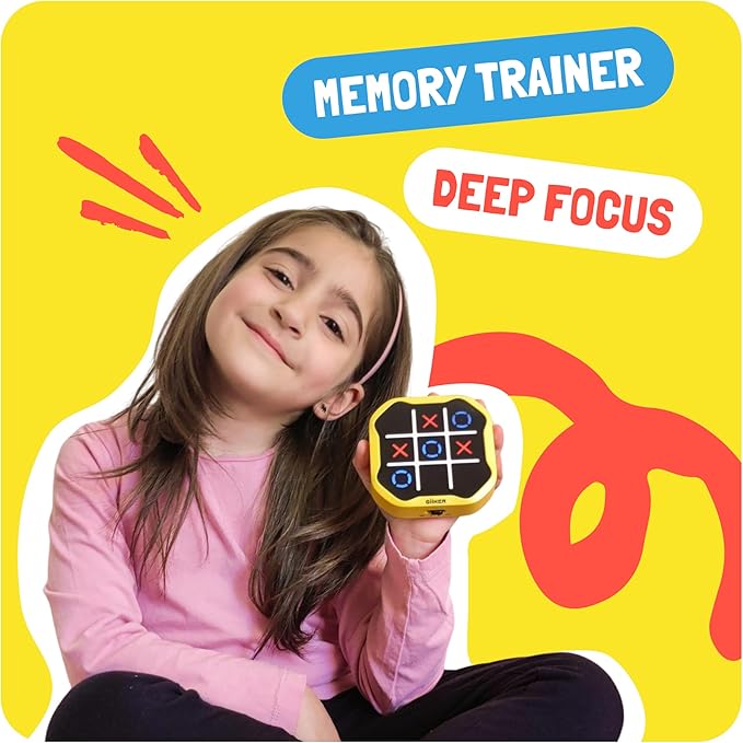 GiiKER Tic Tac Toe Bolt Game, Original 3-in-1 Handheld Puzzle Game, Portable Travel Games for Car Ride, Toys Gift Idea for Kids and Adults, Birthday Gifts for Boys Girls