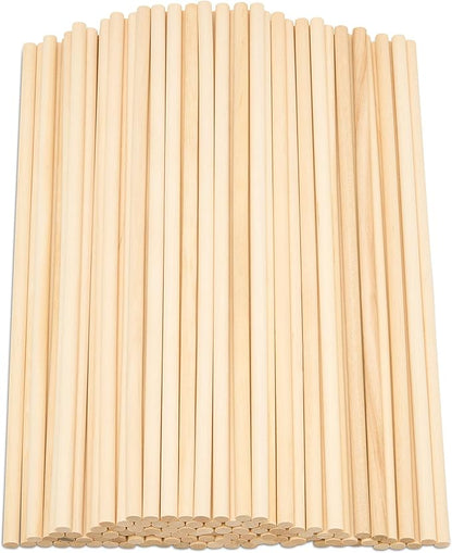 Dowel Rods Wood Sticks Wooden Dowel Rods 5/16 x 12 Inch Unfinished Hardwood Sticks for Crafts and DIYers 100 Pieces by Woodpeckers