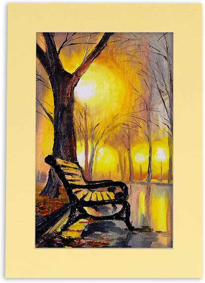 11x14 Mat for 8.5x11 Photo - Precut Soft Yellow Picture Matboard for Frames Measuring 11 x 14 Inches - Bevel Cut Matte to Display Art Measuring 8.5 x 11 Inches - Acid Free Pack of TEN MATS