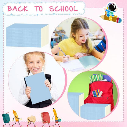 Handepo 100 Pack Composition Notebooks A5/A6 Ruled Lined Composition Kraft Notebooks Bulk Soft Cover Journals Travel Diary Memo for Students Classroom Office Supplies(A5,Blue)