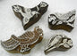 Craftsofindia® Set of 4 Birds Shaped Premium Hand-Carved Wooden Block Stamps for Textile, Paper, Clay, Tattoo - Enhanced Print Impressions