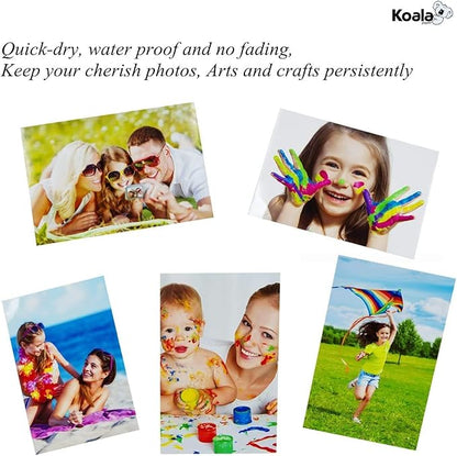 Koala Ultra Premium Photo Paper 4x6 In Glossy Photo Printer Paper for Inkjet Printer Water Resistant 50 Sheets 72lb