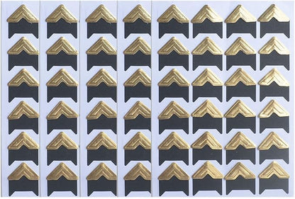 10 Sheet (240-pack) Photo Corners Self Adhesive Photo Foto Corner Stickers for Scrapbooking Personal Journal (Style2-10sheet Gold)