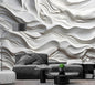 AFZEVEB-3D Stereo Relief Lines Living Room Background Wallpaper Mural 159"x107"(Not Peel and Stick)