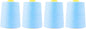 Mandala Crafts 4 Pack of Serger Threads Cones Spools - 20S/2 24000 Yards Polyester Ice Blue Threads for Sergers Machine and Overlock Quilting Sewing Machine