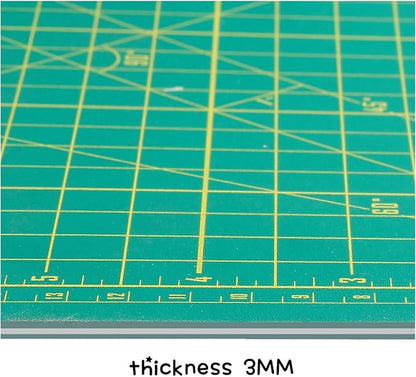 ZERRO Cutting Mat, Self Healing Rotary Cutting Mat 12" x 9" Professional Double-Sided Thick Non-Slip Mat for Quilting Sewing Crafts Art Projects (A4)