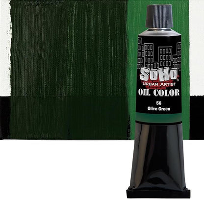 Soho Urban Artist Oil Paint - Olive Green, 170 ml Tube - Best Valued Oil Colors for Painting, Excellent Pigment Load
