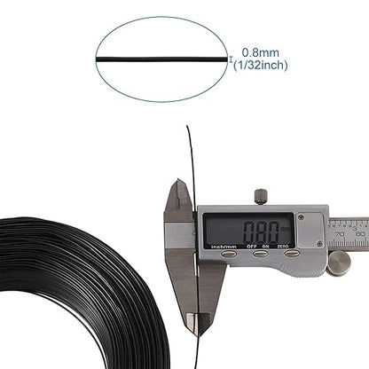 Fashewelry 984 Feet 0.8mm Black Aluminum Wire Bendable Metal Craft Wire String for Beading Sculpting Jewelry Making