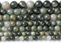 45pcs 8mm Natural Green Hair Quartz Stone Beads for Jewelry Making DIY Bracelet Necklace Accessories 15" Energy Healing Power Round Stone Beads(8mm, Green Hair Quartz)