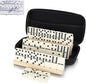 Double 6 Dominos Set for Adults, Durable 28 Tiles Dominos with 4 Wooden Racks and Carrying Case,Classic Board Games,Portable Travel Game