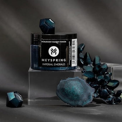 MEYSPRING Imperial Emerald - Intense Green Mica Powder for Epoxy Resin - Pigment Powder for Resin Art, Casting Resin and UV Resin - Green Resin Dye - Epoxy Pigment - Green Color for Resin