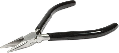 The Beadsmith Chain Nose Pliers – Extra Fine Tips – 4.5 inches (114mm) – PVC Grip Handle with Double Leaf Springs – Jewelry Making Tool for Creating Bracelets, Earrings and Necklaces