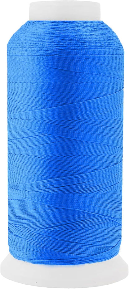 Mandala Crafts Sky Blue Heavy Duty Thread - 1500 Yds Tex 70 Thread for Sewing Drapery Jeans Leather Hair Outdoor Marine Upholstery