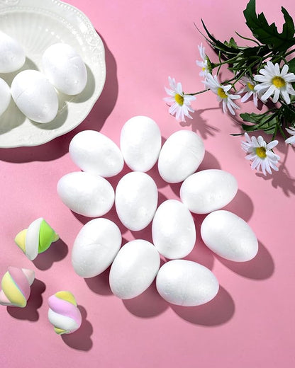 EORTA 80 Pieces Fondant Flower Forming Holders Oval Foam Flower Modeling Support Sugar Fondant Flowers Making Accessories for DIY Sugarcraft Baking Art, Large, 2.5X3.3 CM